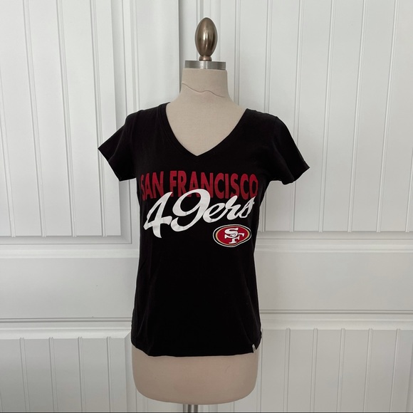 NFL Tops - San Francisco 49ers Short Sleeve V-Neck Tee